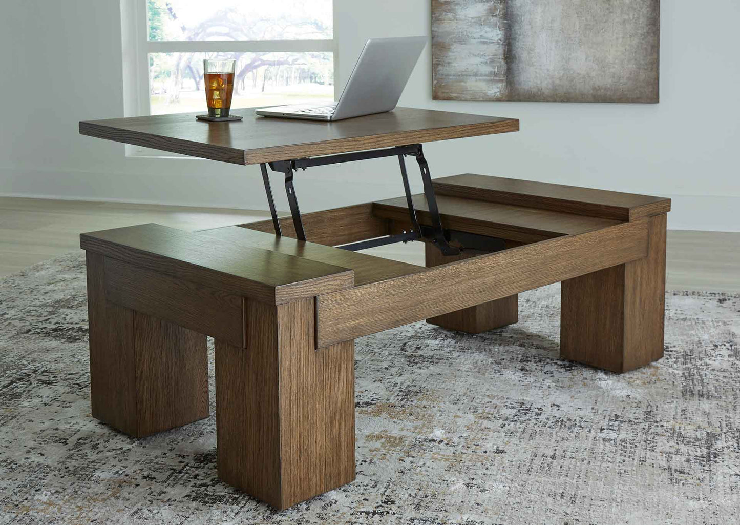 Mesa de centro cubierta elevable Rosswain