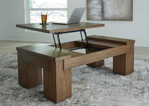 Mesa de centro cubierta elevable Rosswain
