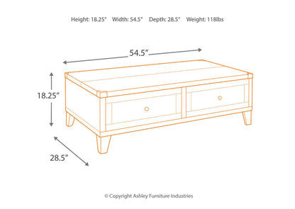 Mesa de centro cubierta elevable Todoe