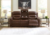 Sofá reclinable 3 cuerpos Dreamer brown con sistema de audio