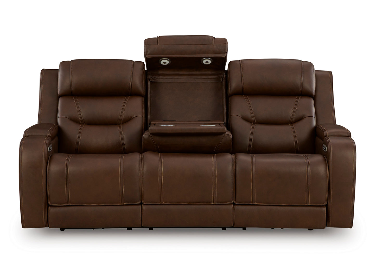 Sofá reclinable 3 cuerpos Dreamer brown con sistema de audio