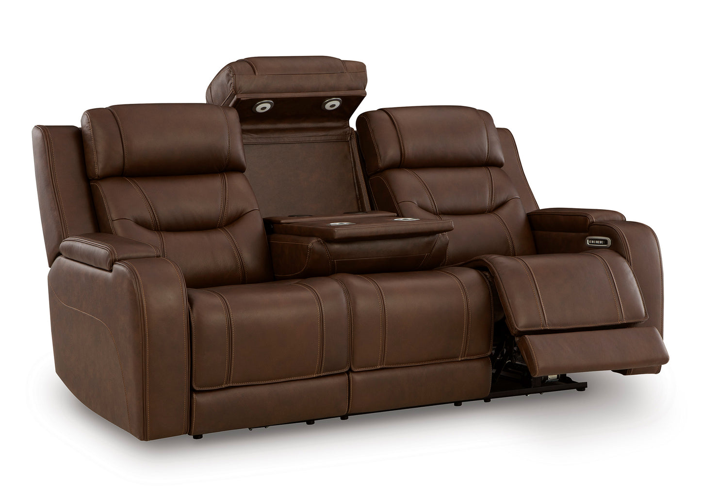 Sofá reclinable 3 cuerpos Dreamer brown con sistema de audio