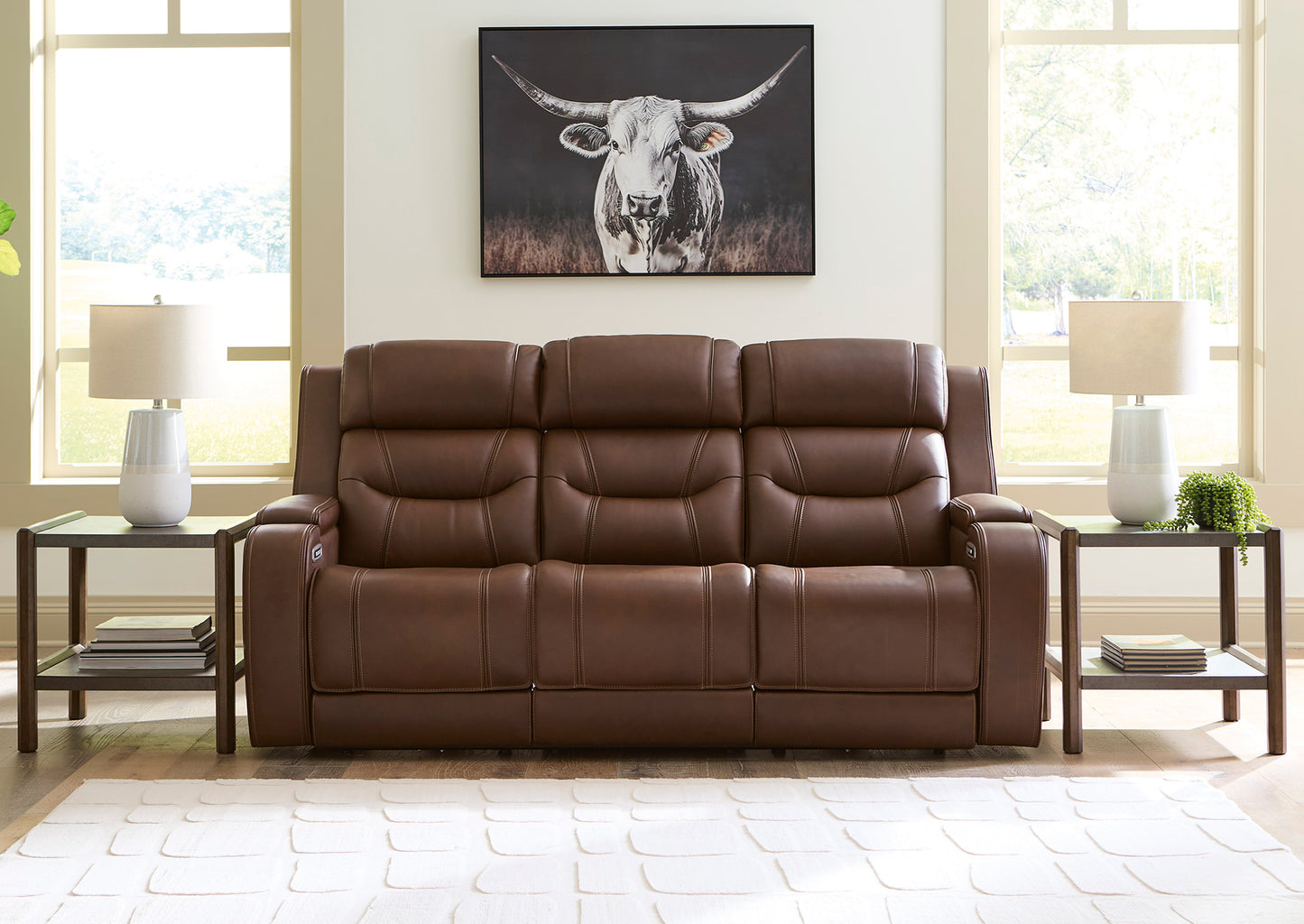 Sofá reclinable 3 cuerpos Dreamer brown con sistema de audio