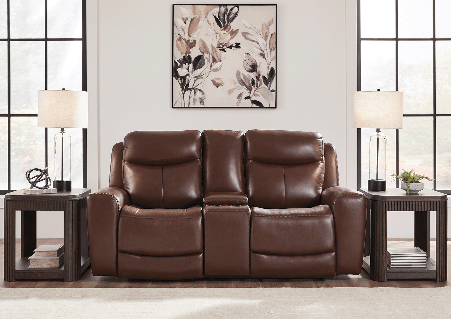 Sofá reclinable eléctrico 2 cuerpos Momentum mahogany