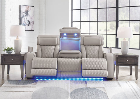 Sofá cuero reclinable 3 cuerpos Boyington