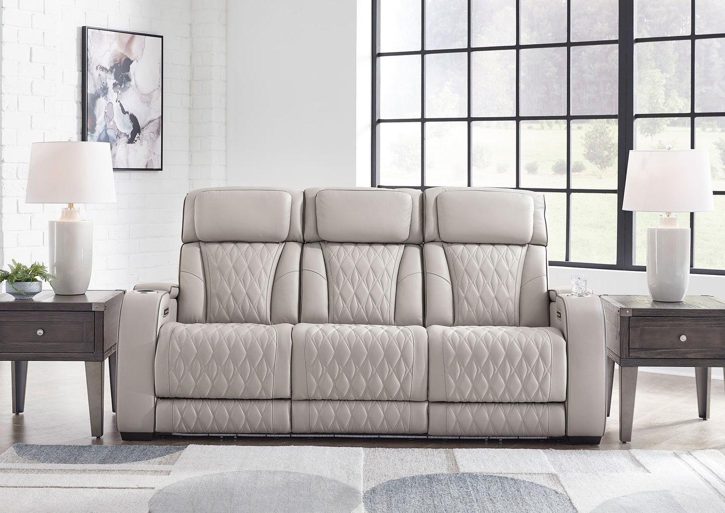 Sofá cuero reclinable 3 cuerpos Boyington
