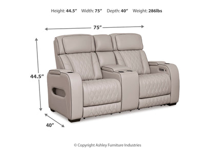 Sofá cuero reclinable 2 cuerpos Boyington