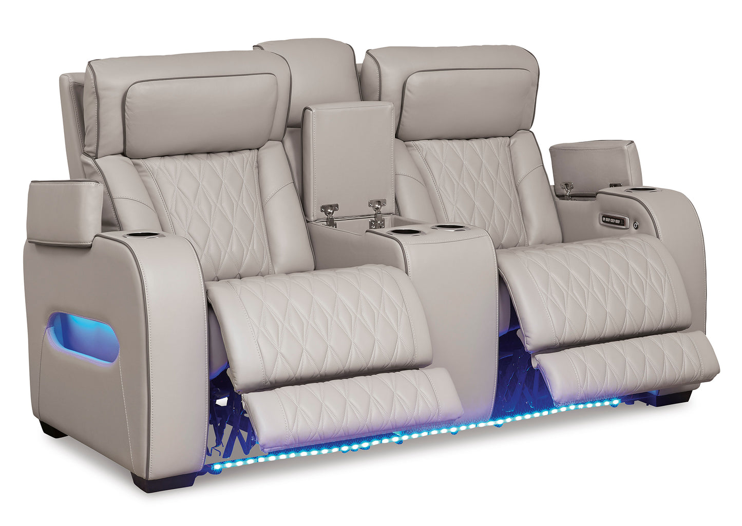 Sofá cuero reclinable 2 cuerpos Boyington