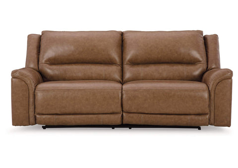Sofá cuero reclinable 3 cuerpos Trasimeno caramel