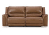 Sofá cuero reclinable 3 cuerpos Trasimeno caramel