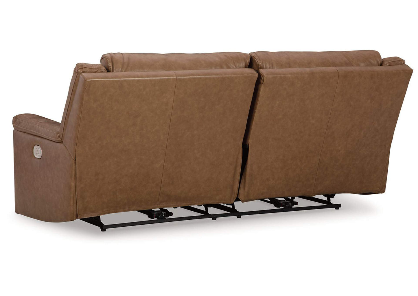 Sofá reclinable cuero eléctrico 2 cuerpos Trasimeno caramel