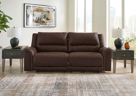 Sofá reclinable 2 cuerpos Trasimeno dark brown