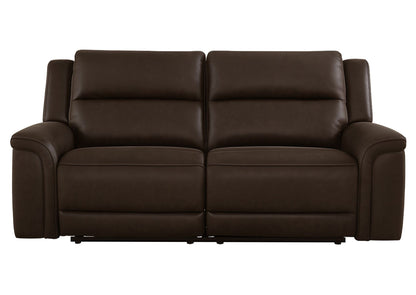Sofá reclinable eléctrico 2 cuerpos Trasimeno dark brown