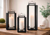 Candelabro Lantern black (set 3 piezas)